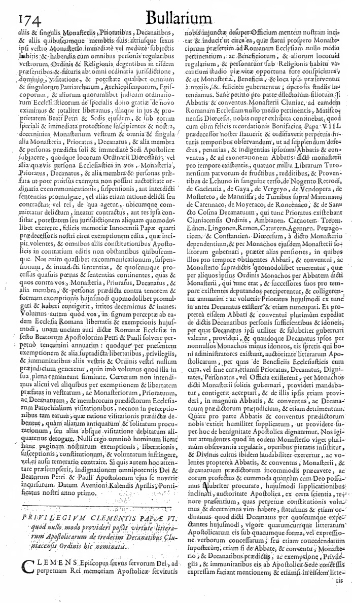   Bullarium Cluniacense p. 174     ⇒ Index privilegiorum    