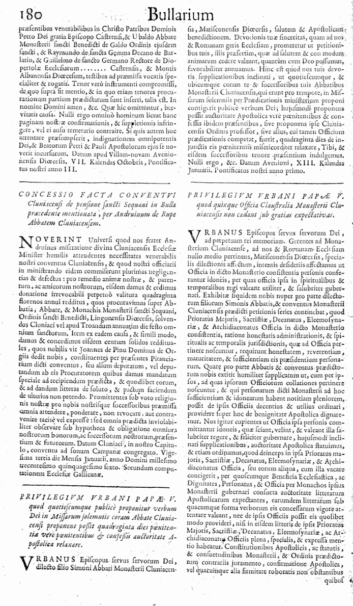   Bullarium Cluniacense p. 180     ⇒ Index privilegiorum    