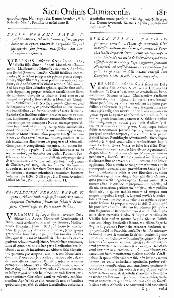   Bullarium Cluniacense p. 181     ⇒ Index privilegiorum    