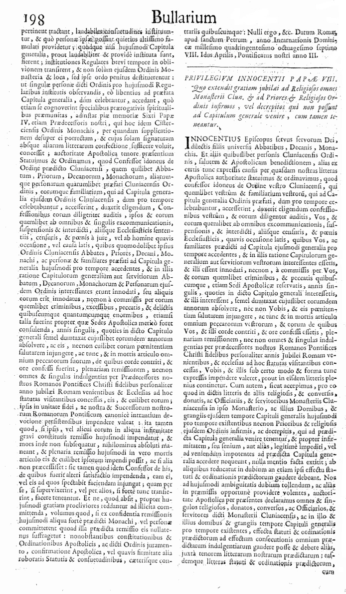   Bullarium Cluniacense p. 198     ⇒ Index privilegiorum    