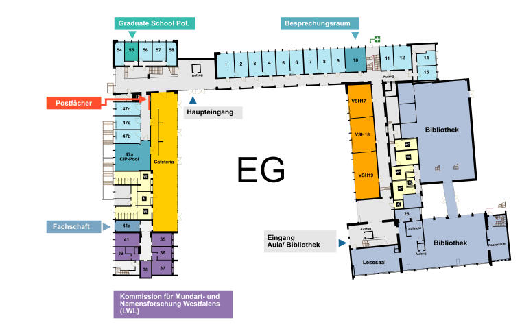 Raumplan Erdgeschoss