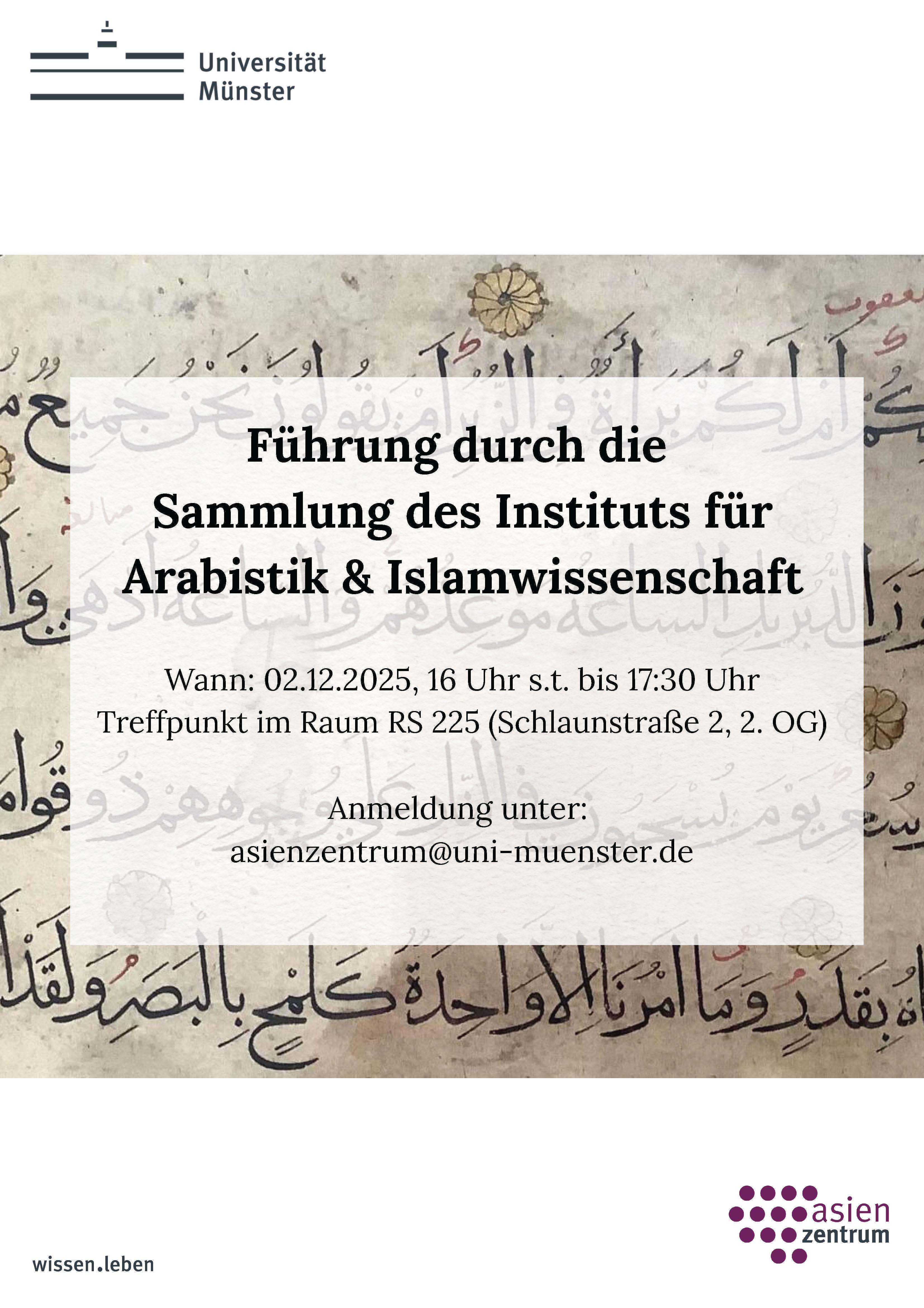 Führung Arabistik und Islamwissenschaft