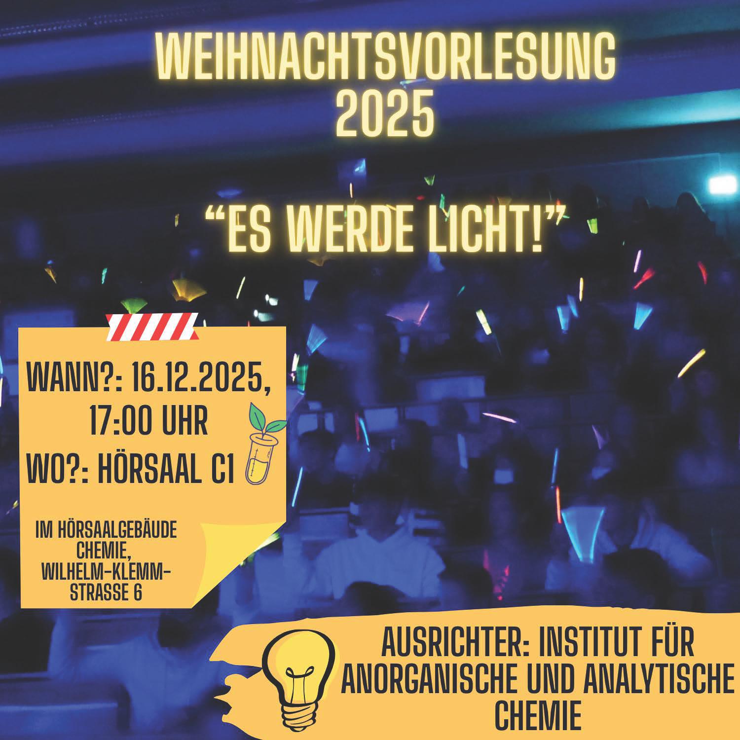 Weihnachtsvorlesung 2025 Fachbereich Chemie und Pharmazie