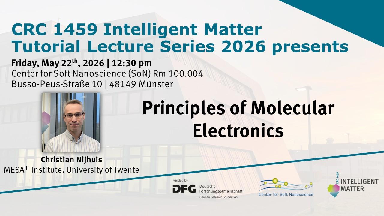 CRC 1459 Intelligent Matter Tutorial Lecture