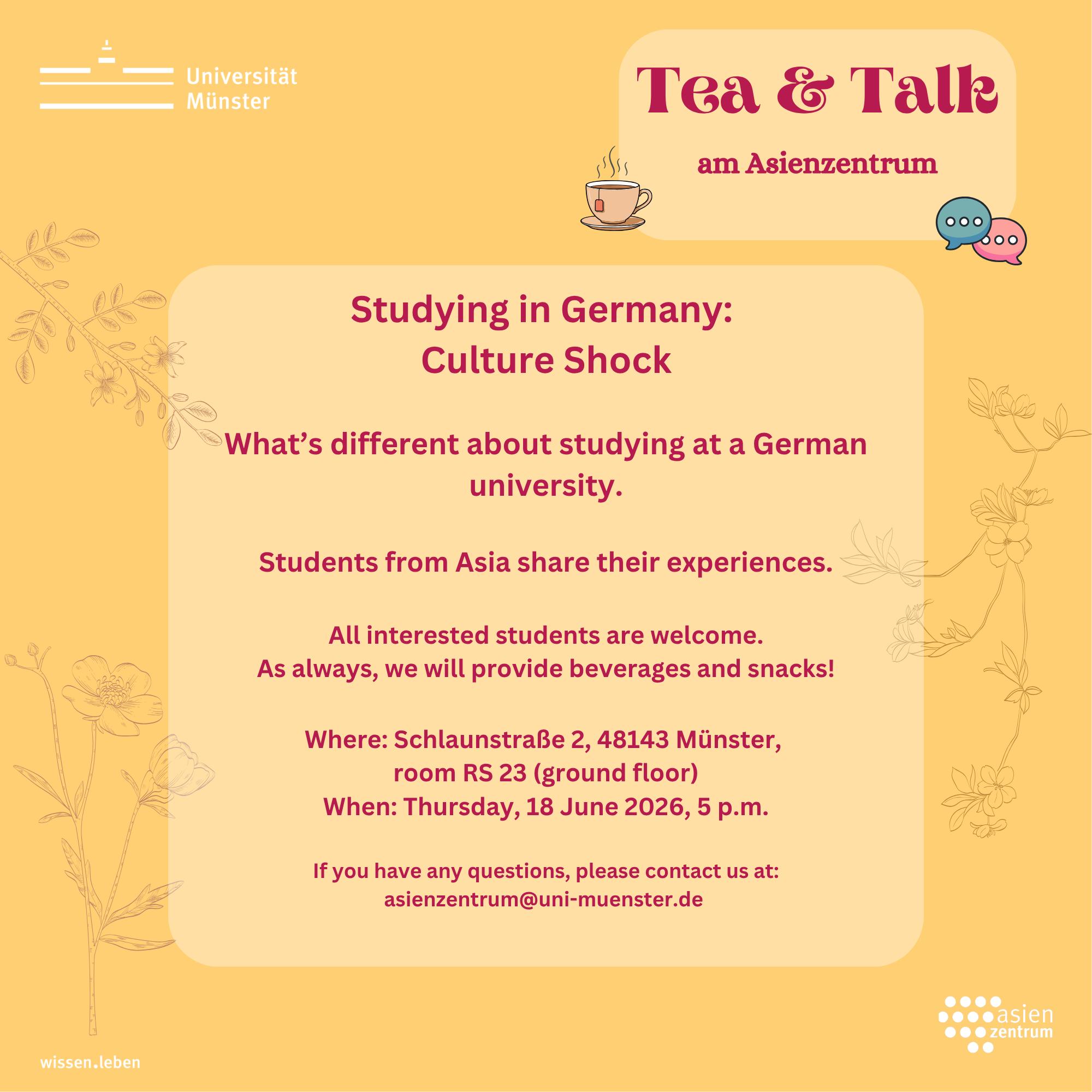 Tea & Talk, 18. Juni 2026