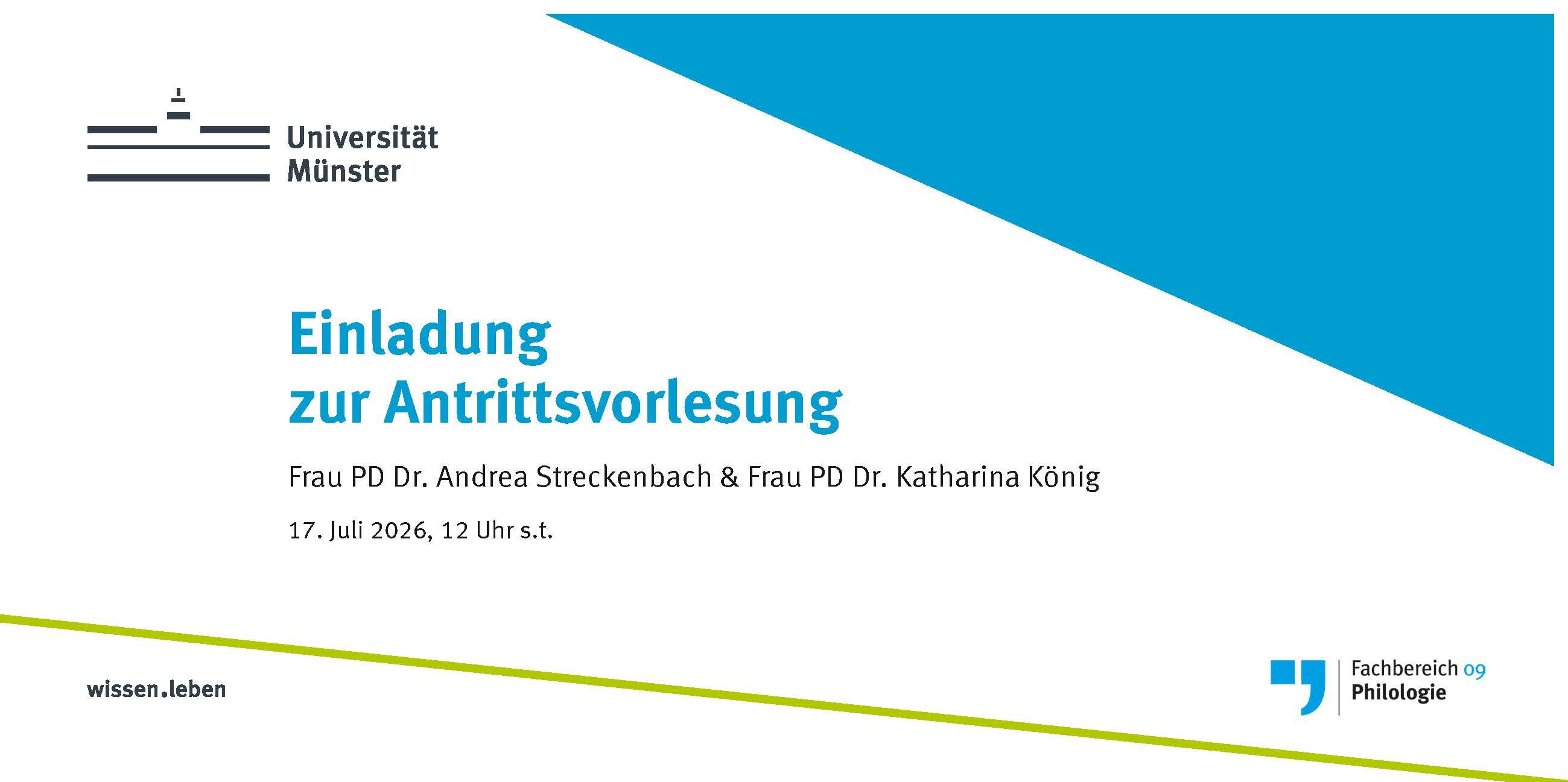 Einladung Antrittsvorlesung Streckenbach & König