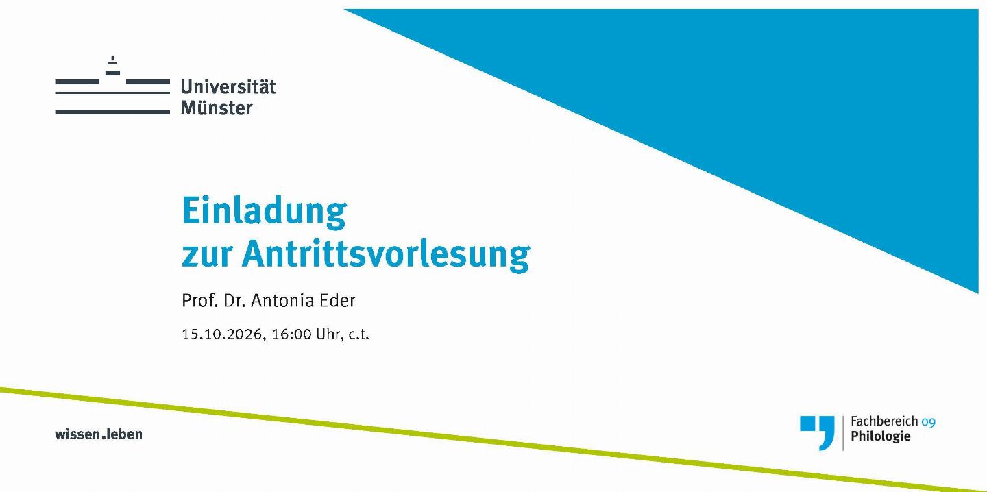 Plakat Antrittsvorlesung