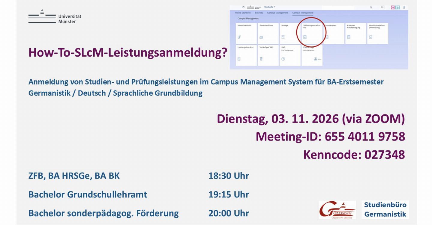 Plakat der Veranstaltung