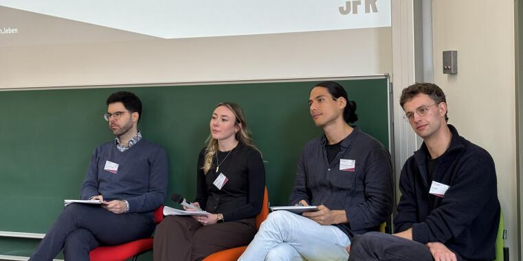 sowie Sven dos Santons Lopes, Moderatorin Hanna Bruns, Rodrigo Maruy, Jan Kohler