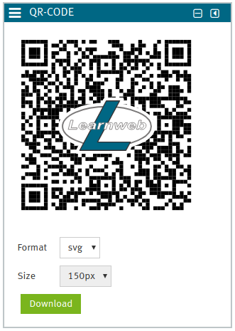 Aussehen des QR-Code-Blocks für Lehrende