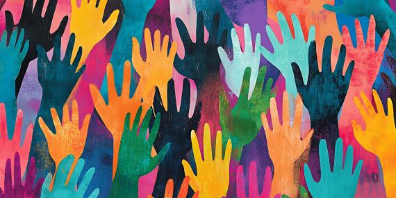 Raising hands
