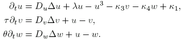 RD equation for the 3k system