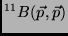 $^{11}B(\vec{p},\vec{p})$