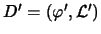 $D'=(\varphi',\mathcal{L}')$