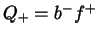 $Q_+=b^-f^+$