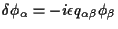 $\displaystyle \delta\phi_\alpha=-i\epsilon q_{\alpha\beta}\phi_\beta$