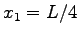 $ x_1=L/4$