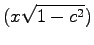 $\displaystyle (x\sqrt{1-c^2})$