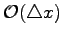 $ \mathcal{O}(\triangle x)$