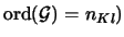 $\textrm{ord}(\mathcal{G})=n_{Kl})$