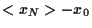 $<x_N>-x_0$