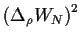 $\displaystyle \left( \Delta_\rho W_N\right)^2$