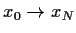 $x_0\rightarrow x_N$