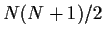 $N(N+1)/2$