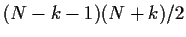$(N-k-1)(N+k)/2$