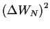 $\left( \Delta W_N\right)^2$