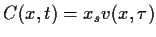 $C(x,t) = x_s v(x,\tau)$