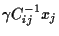 $\gamma C^{-1}_{ij} x_j $