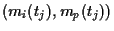 $(m_i(t_j),m_p(t_j))$