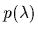 $p(\lambda)$