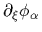 $\partial_\xi \phi_\alpha$