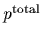 $p^{\rm total}$