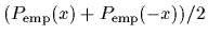 $(P_{\rm emp}(x)+P_{\rm emp}(-x))/2$