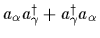 $a_\alpha a_\gamma^\dagger +a_\gamma^\dagger a_\alpha $