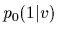 $p_0(1\vert v)$