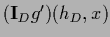 $({\bf I}_D g^\prime)(h_D,x)$