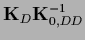 ${\bf K}_D {\bf K}_{0,DD}^{-1}$