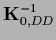 ${\bf K}_{0,DD}^{-1}$