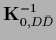 ${\bf K}_{0,D\bar D}^{-1}$