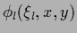 $\phi_l (\xi_l,x,y)$