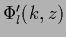$\Phi_l^\prime (k,z)$