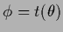 $\phi=t(\theta)$