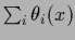 $\sum_i \theta_i(x)$