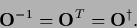 \begin{displaymath}
{\bf O}^{-1} = {\bf O}^T = {\bf O}^\dagger
.
\end{displaymath}