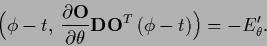 \begin{displaymath}
\Big(\phi-t ,\,
\frac{\partial {\bf O}}{\partial \theta}{\bf D}{\bf O}^{T}
\,(\phi-t)\Big)
=
-E_\theta^\prime
.
\end{displaymath}