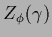 $Z_\phi (\gamma)$